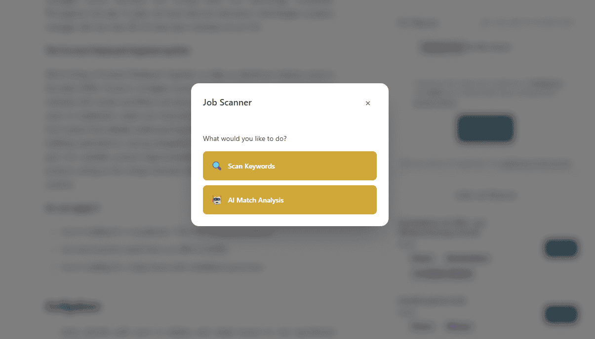 Job Scanner – AI Job Analysis Chrome Extension